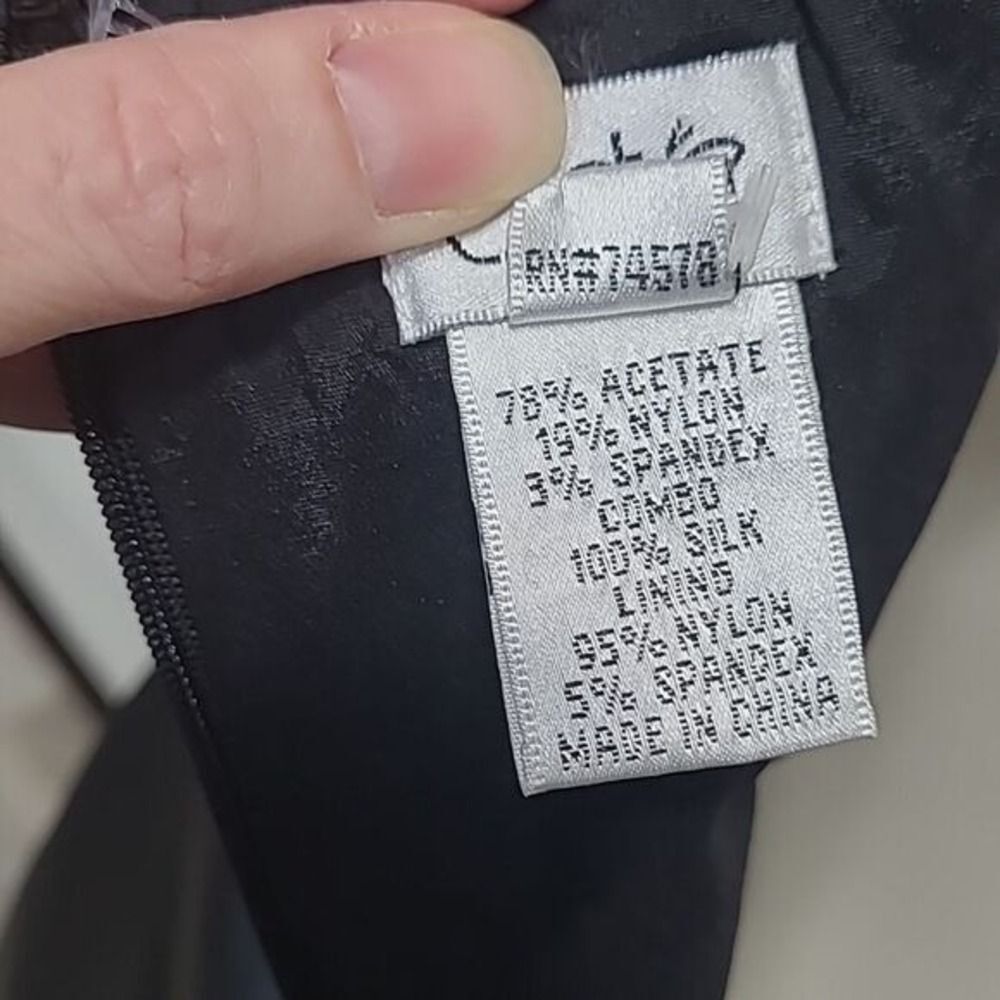 Cache Silk Halter Cocktail Dress W/ 4 Black Ruched Silk Blend Y2K LBD LN vintage - Picture 4 of 8